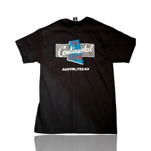 The Continental Club Austin Texas Men's Vintage Black Graphic Tee: NWOT